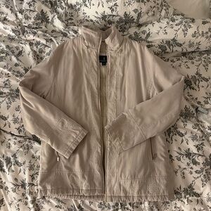 Beige Zip-Up Jacket | London Fog | Sz woman's XL